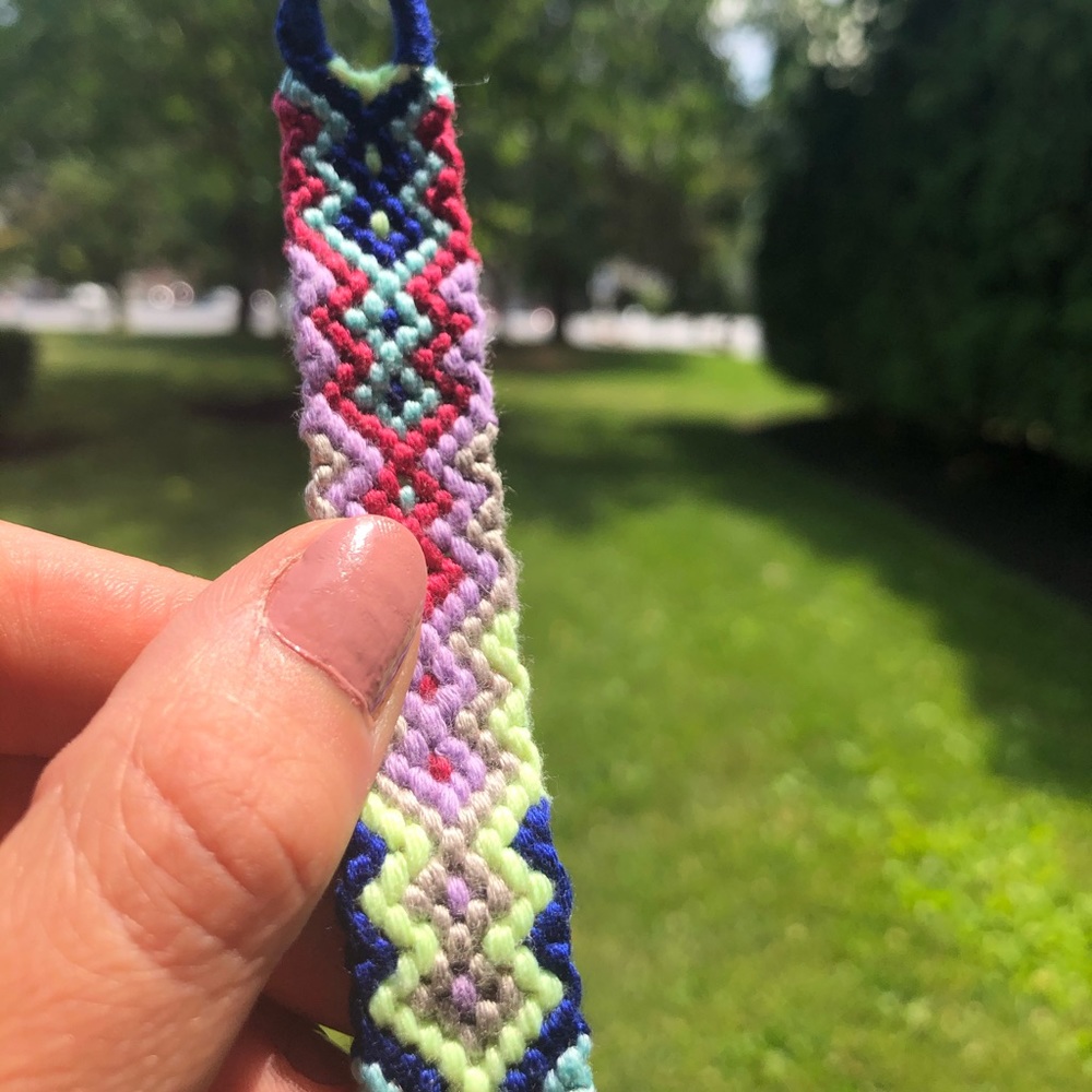 Handmade friendship bracelet.